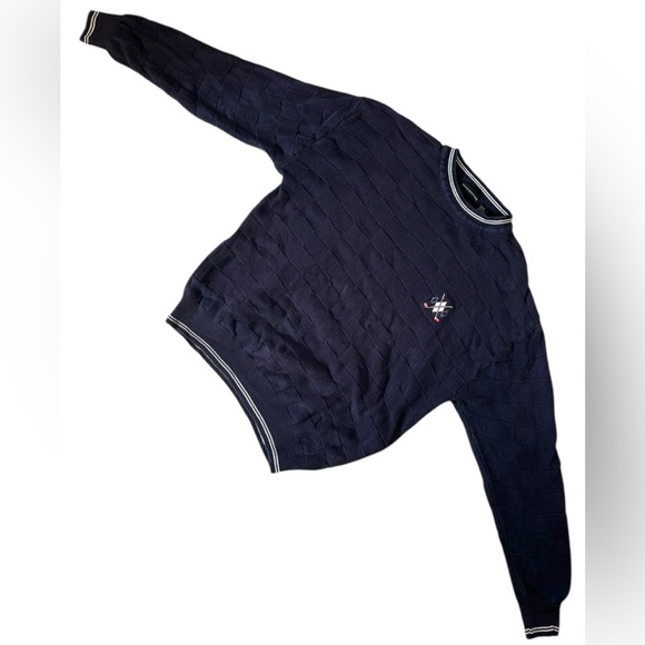 Vintage Embroidered Checkered Golf Sweater - Picture 1 of 6